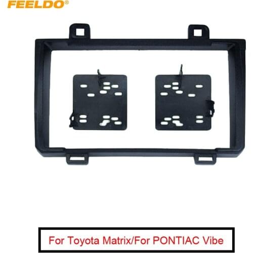 FEELDO Car Radio Fascia Frame Adapter For TOYOTA Matrix PONTIAC Vibe Stereo Dash Face Plate Facia Panel Trim Kit #AM3635