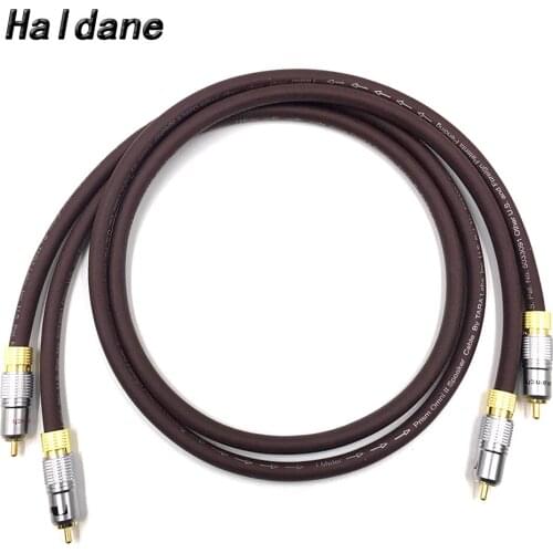 Haldane Pair HIFI Type-3 2RCA Male Cable RCA Reference Interconnect Audio Cable Gold plated PLUG for TARA Labs Prism OMNI 2 Wire