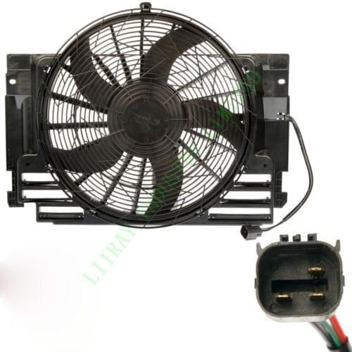 Auto AC A/C Condenser Cooling Fan Assembly fit BMW X5 E53 2000-2006 OE: 64546921381 64546921940 with 5 blades