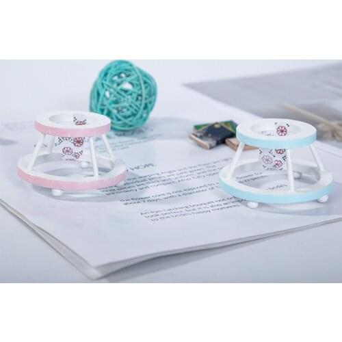 Doll House Furniture Baby Walker Mini Model Toy Accessory Cute Scene Simulation Props for Pretend Toys