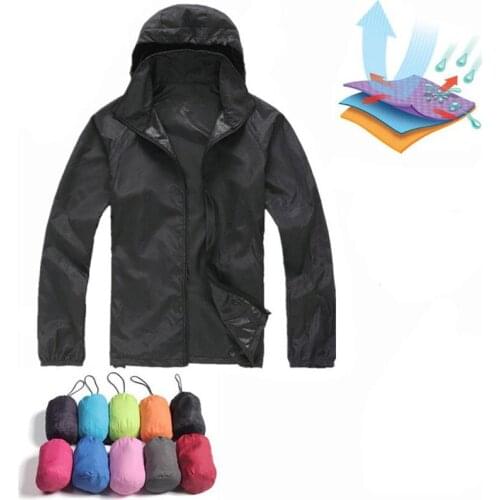 Men Women Quick Dry Hiking Jackets Waterproof Sun-Protective Outdoor Sport Skin Coats Male Female Camping Jacket