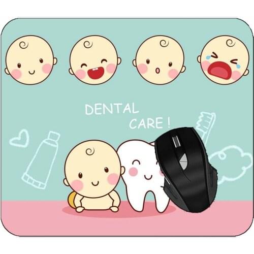 Printed Mouse Pad Teeth Baby Loves To Brush Mouse Pad For Home Office Working