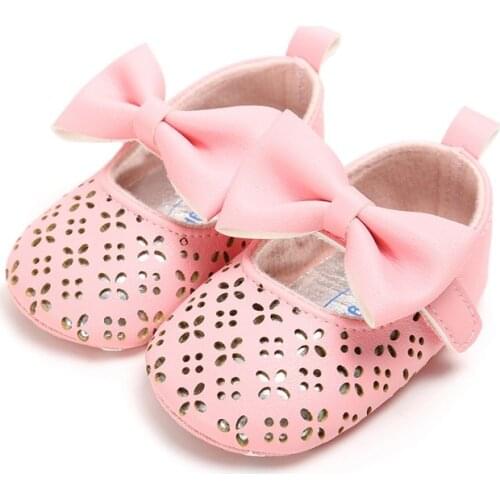 Baby Toddler Shoes Infant Newborn Flower Soft Sole Kid Girls Baby Cute Bow Crib Shoes Prewalker 0-18 Months
