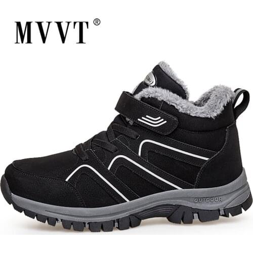 Super Warm Winter Men Boots Waterproof Pu Leather Boots Women Outdoor Shoes Anti-skid Men Snow Boots Ankle Hombres Botas