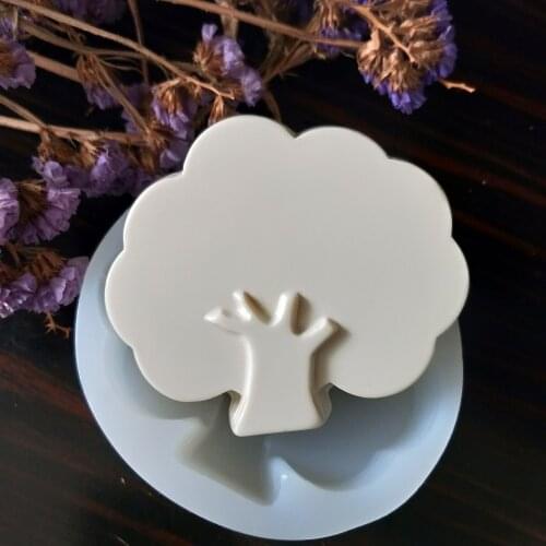 QT0202 PRZY Silicone Mold Tree Soap Molds Gypsum Chocolate Candle Mold Fondant Mould Tree Clay Resin Silicone Rubber