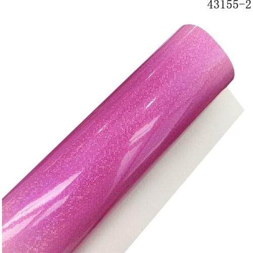 135*30cm Smooth Gradient Crystal Glitter Shiny PU Faux Synthetic Leather Fabric Roll for Making Shoe/Bag/Craft/Earring/Hairbow
