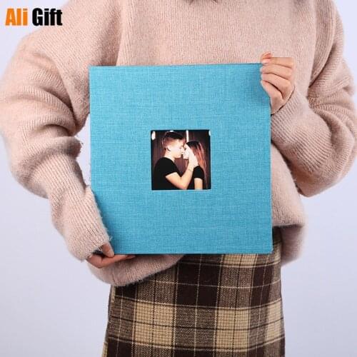 16-Inch 20 Pages Self Adhesive Photo Album DIY Rustic Wedding Photo Scrapbook Albums Memory Album Customize Memory Photo Album