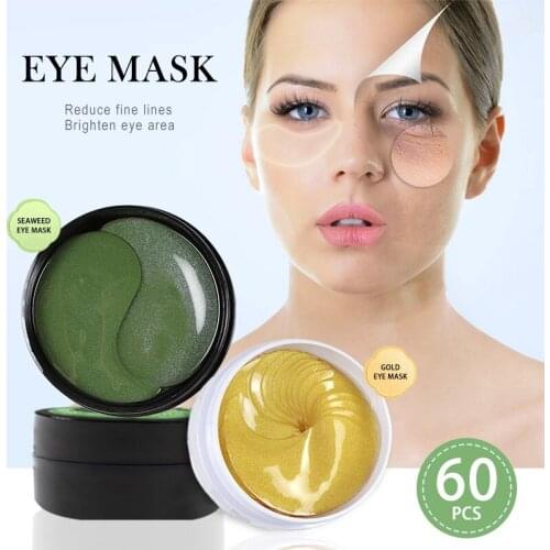 Sevich 60pcs Gold/Seaweed Collagen Eye Mask Eye Patches Remove Dark Circles Moisturizing Crystal Collagen Gel Mask Eye Skin Care