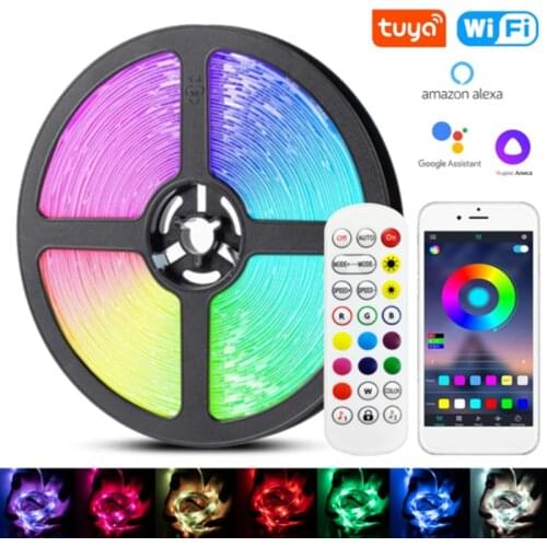LED Strip Light RGB 5050 Fita Luces Flexible Diode BackLight Lamp Bluetooth Smart WIFI Controller Christmas Party Bedroom Decor