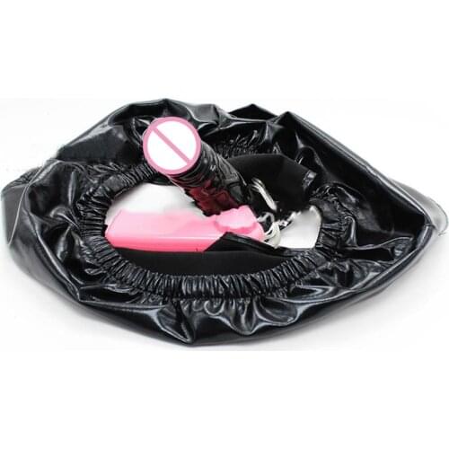 Strap-on Vibrator Dildo Pants , Adjustable PU Leather Pants , Female Wearing Masturbation Pant , Sex Products Lesbian Big Dick