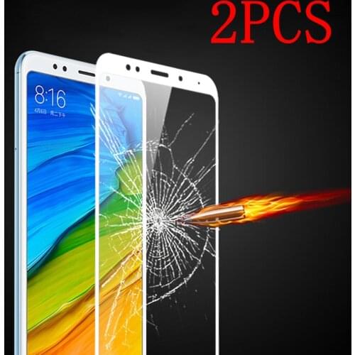 2PCS Full Glue Full Cover Tempered Glass For Xiaomi Redmi 5 Plus Screen Protector protective film For Redmi 5 Plus 5.99"glass