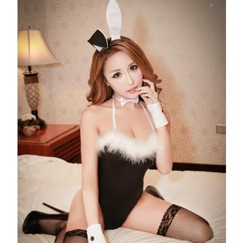 Pink/Black Sexy toy Babydoll Teddy Lady Rabbit Bunny Girl For Adult Games