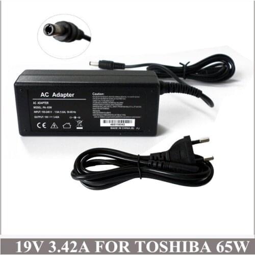 19V 3.42A 65W Laptop Carregador de Bateria Portatil Power Supply For Caderno Toshiba Satellite A85-S107 L45-S4687 A205-S4577