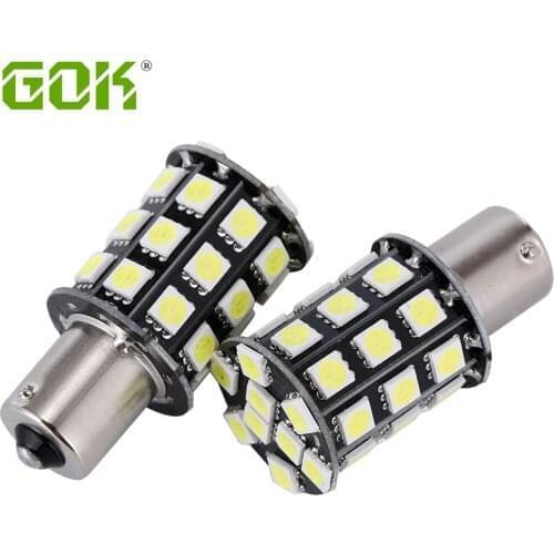 2Pcs 1156 BA15S 1157 BAY15D P21W 36 SMD 5050 LED Brake Side Turn Signal Light Rear Backup Reverse Bulb White Light DC12V