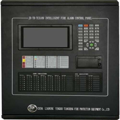 Addressable fire alarm control panel TC5109 with LPCB one LOOP with addressable points 255 fire alarm system with CE