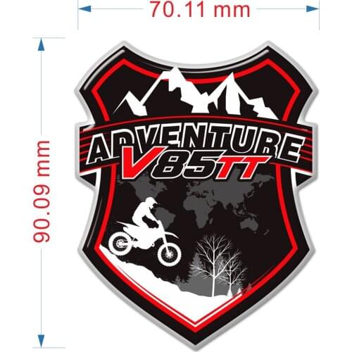 Trunk V85TT For Moto Guzzi V85 TT Tank Pad Protection Stickers Decal Luggage Aluminum Cases Protector Emblem