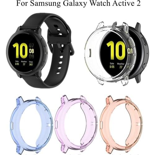 Case For Samsung Galaxy Watch Active 2 44mm 40mm Bumper Transparent Protection Shell Frame For Active2 Cover Accessories