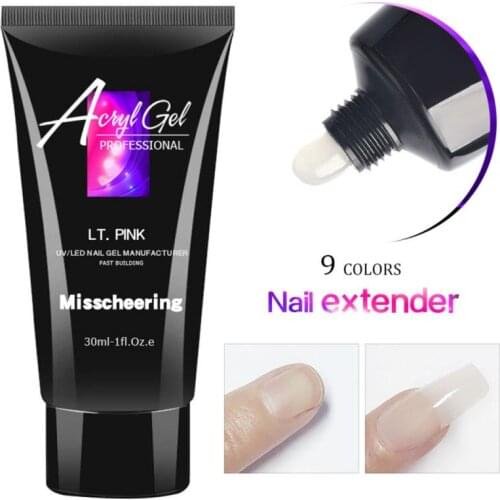 30ML Colorful Nail Builder Crystal Polish Gel Quick Nail Extension Gel For Acryl Gel LED Hard Builder Gel Nail Art Gel TSLM1