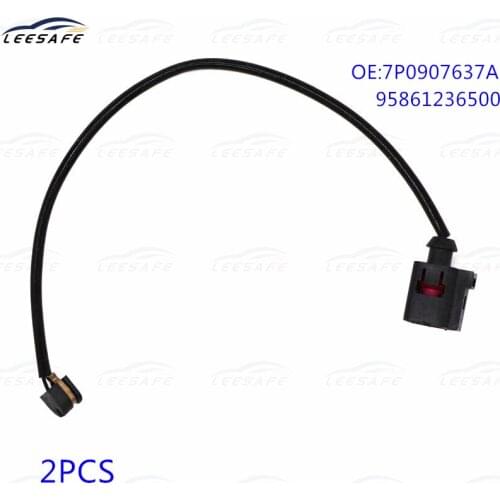 2pcs Front Axle Brake Pad Wear Sensor 7P0907637A 95861236500 for Porsche Cayenne 970 Porsche PANAMERA 970 VW Touareg 7P5 7P6