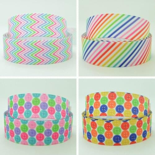 10 Yards 22mm 7/8" Buttons chevron stripe Pretty Girls Printed grosgrain ribbon hair bow Headwear DIY hair accessories retail