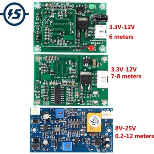 Microwave Radar Sensor Module 20W Voltage Output Switch Controller 5.8GHz DC 3.3V 5V 9V 12V 24V