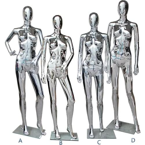 Fashionable Full Body Sliver Female Mannequin New Arrival Fiberglass Model Hot Sale
