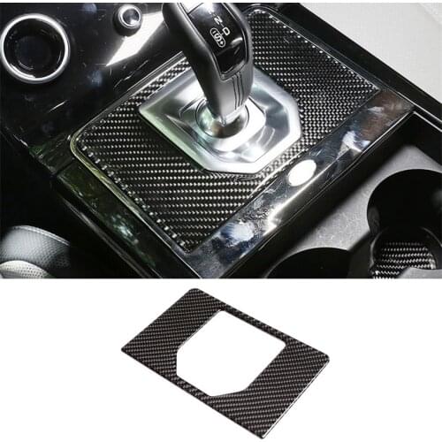 Real Carbon Fiber Car Gear Panel Cover Trim Sticker For Range Rover Evoque (L551) 2019 2020 Accessories