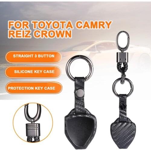 2019 NEW Smart Keychain Car Silicone Car Key Case Carbon Fiber Pattern Key Cover For Toyota Camry REIZ