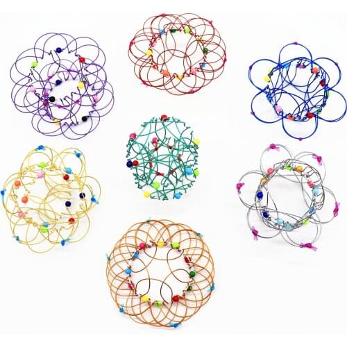 2021 New Variety Flower Basket 36 Variable Mild Steel Magic Ring Childrens Nostalgic Toy Ornament 36 Variable Iron Art Palm Toy