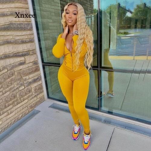 Autumn and Winter Womens Sexy V-Neck Sportswear Solid Color High Waist Zipper Drawstring Pants and Hoodie Two-Piece Suit