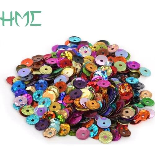4/5/6mm 20g Random Mixed Assorted Loose Sequins Paillettes Flake Cup Confetti Round Flat for DIY Clothing Sewing Crafts