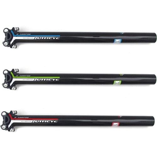 Aluminum Alloy Bicycle Seatpost Carbon Fibre 27.2/30.8/31.6x350/400mm Shock Absorber MTB Mountain Bike Seat Post Tube