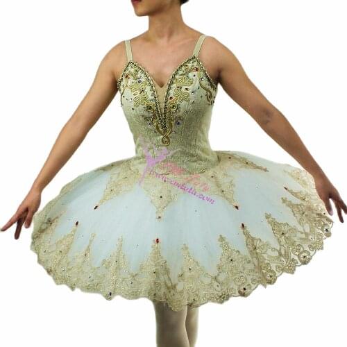 Sleeping beauty professional ballet tutu cream white gold professional tutus Raymonda tutu ballet stage costume ballet dress