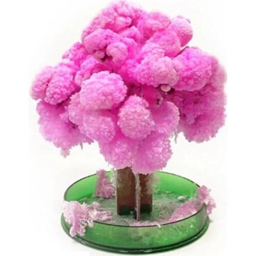 Growing DIY Paper Tree Gift Novelty Baby Toy Flower Tree Exploring 1Pc Mini Visual Magic Artificial Sakura Trees Decorative