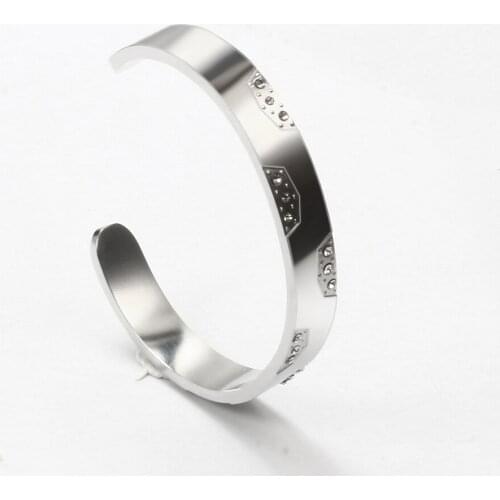 Retro fashion open titanium steel cold wind bracelet bracelet couple jewelry