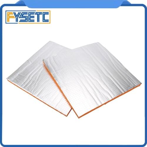 2pcs 214*214 mm Foil Self-adhesive Heat Insulation Cotton Orange 3D Printer Heating Bed Sticker 10mm Thickness For Wanhao i3