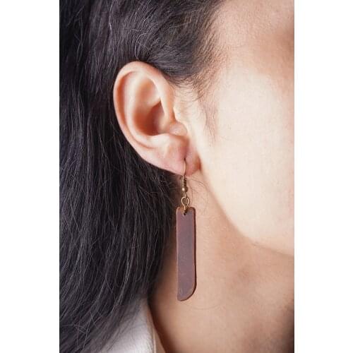 Handmade Genuine Leather Earrings Fashion Authentic Women Jewellery Accessory Stylish Desing High Quality Gift - ES-9013