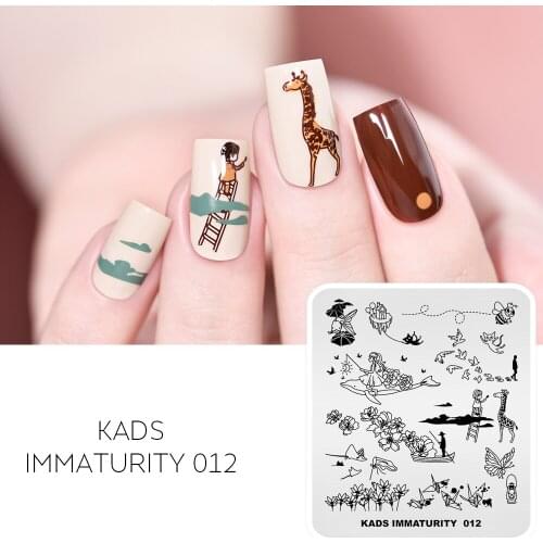Immaturity Nail Art Stamping Plate Animal Flower Pattern Manicure Image Template Nails art Stencils
