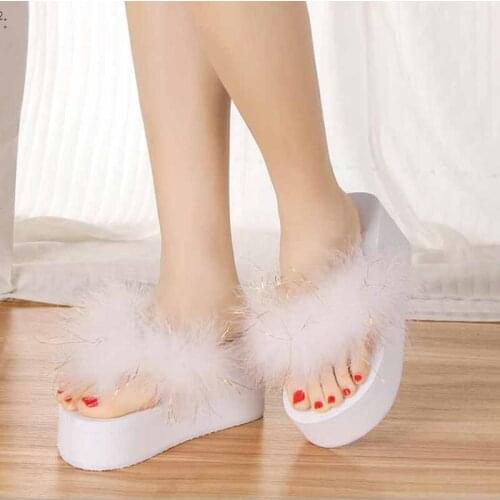 Summer Woman Shoes Woman Sandal Slippers Platform Bath Slippers Wedge Beach Flip Flops High Heel Slippers Beach Slide Shoes