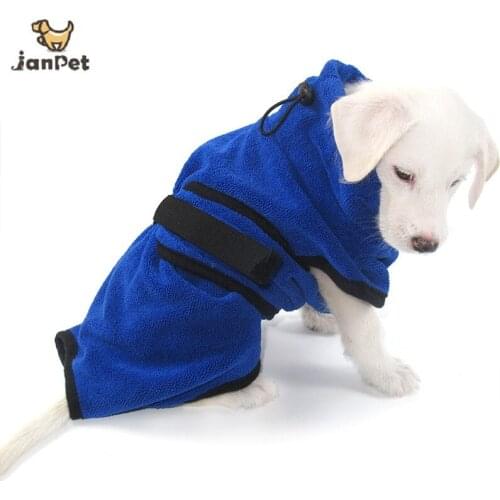 Super absorbent Dog Bathrobe Warm Dog Clothes Super Absorbent Pet Drying Towel Cat Hood Pet Bath Towel Grooming Pet Product