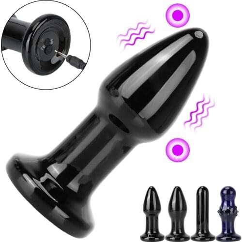 10 Modes Vibrators Prostate Massager Butt Massage Anal Plug Smooth Glass Adult Products Sex Toys For Women Men