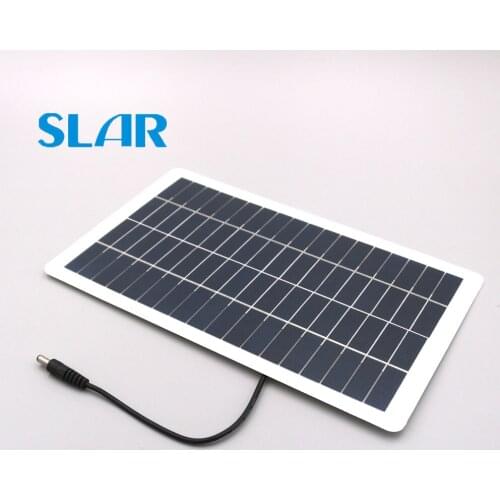 7.5W 18V Solar Panel Battery Charger Voltage Regulator 5.5*2.1 DC port Power Bank Outdoor Solar Cell 18650 3.7V 7.4V 12.6V