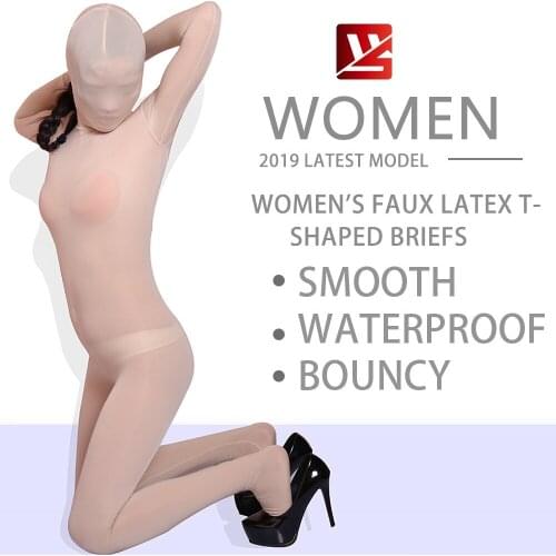 Bodysuit Sexy Cosplay Lycra Fetish Women Costume Catsuit Full Body Suit Zipper Open Crotch Transparent Ice Silk Female Pantyhose