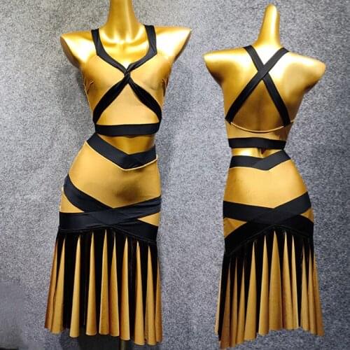 New Latin Dance Top+Skirt Women 2019 Sexy Back Dress Dance/Tango Dress Camisa Flamengo FemaleLatin Competition Dress VDB499