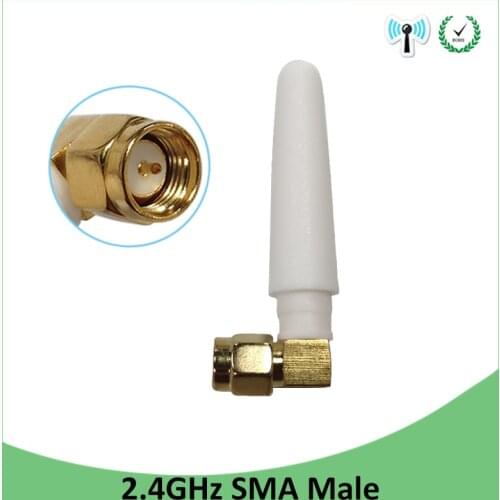 10pcs 2.4GHz antenna wifi SMA Male Connector 2~3dbi 2.4 ghz antena wi fi Small Size antenne IOT wi-fi antenas antennas router