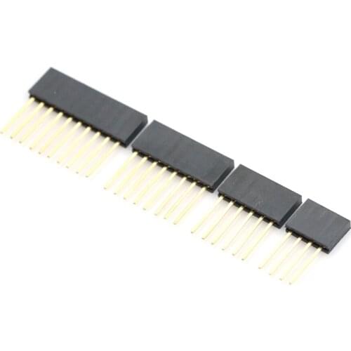 10pcs For Arduino Shield 4/6/8/10 Pin 2.54 mm Stackable Long Legs Femal Header