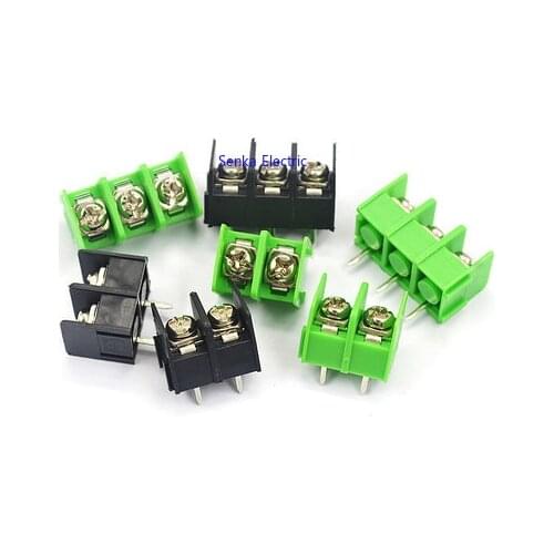 100pcs KF7.62 Barrier Terminal Block 300V/20A 2P/3P/4P 7.62mm Stitchable PCB Terminal Connector Straight-Pin Terminal Blocks
