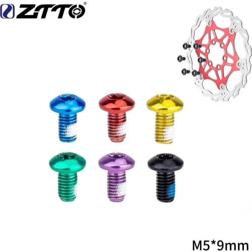 12 Pcs Bicycle Brake Disc color Screws Mountain Bicycle M5x10mm Disk Brake Rotor Bolts T25 Torx Screws bike brake accessories
