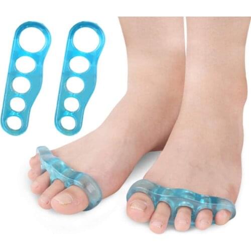 2 Pair Soft Silicone Toe Separator Flexible Finger Spacer Manicure Pedicure Nail Toe Separating Straighteners Tool