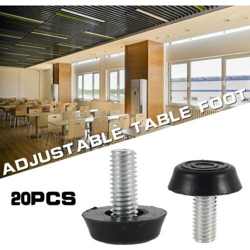 20Pcs/lot M8 Table Feet Adjustable Bolt Chair Feet Level Floor Protector Leg Pad Base Sofa Cabinet Table Mute Damping Anti-skid